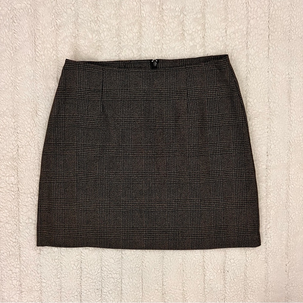 vintage 90s XOXO plaid/houndstooth mini skirt 💋